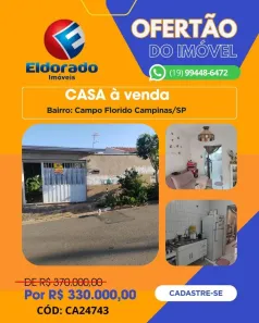 Casa com 2 Quartos à venda, 80m² no Residencial Campo Florido, Campinas