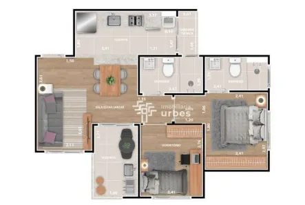 Apartamento com 2 Quartos à venda, 55m² no Conjunto Habitacional 31 de Março, Santa Bárbara D'Oeste