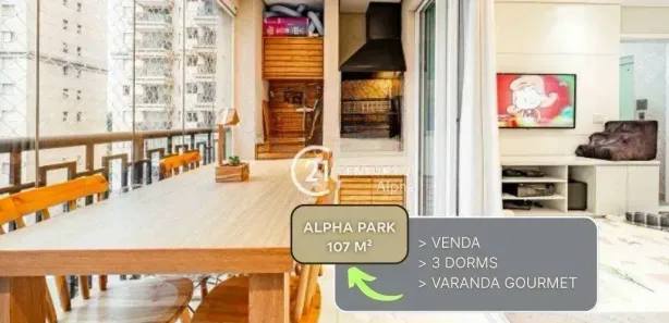 Apartamento com 3 Quartos à venda, 107m² no Sítio Tamboré Alphaville, Barueri