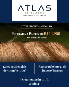 Lote/Terreno à venda, 500m² no Jardim São Luiz (Caucaia do Alto), Cotia