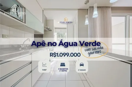 Apartamento com 3 Quartos à venda, 94m² no Água Verde, Curitiba