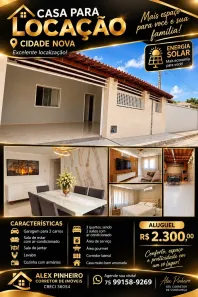 Casa com 3 Quartos para alugar, 100m² no Cidade Nova, Feira de Santana