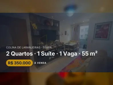 Apartamento com 2 Quartos à venda, 55m² no Colina de Laranjeiras, Serra
