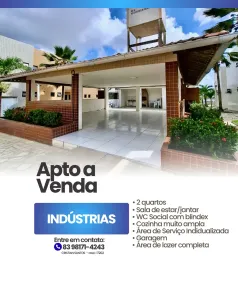 Apartamento com 2 Quartos à venda, 50m² no Indústrias, João Pessoa