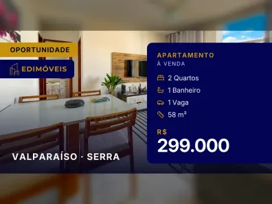 Apartamento com 2 Quartos à venda, 58m² no Valparaíso, Serra