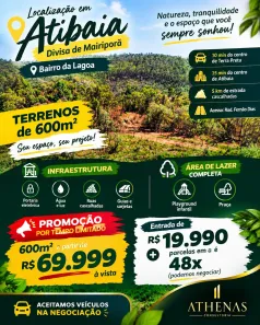 Lote/Terreno à venda, 600m² no Roseira, Mairiporã