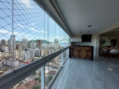 Apartamento com 3 Quartos para alugar, 155m² no Embaré, Santos