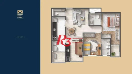 Apartamento com 2 Quartos à venda, 75m² no Gonzaga, Santos