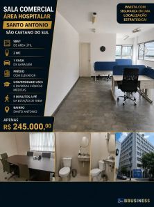 Sala Comercial à venda, 98m² no Santo Antônio, São Caetano do Sul