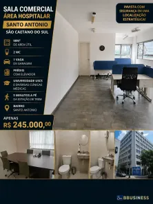 Sala Comercial à venda, 98m² no Santo Antônio, São Caetano do Sul