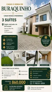 Casa de Condomínio com 3 Quartos à venda, 115m² no Buraquinho, Lauro de Freitas