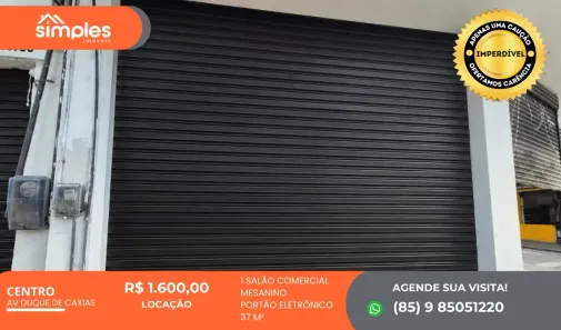 Ponto Comercial para alugar, 37m² no Centro, Fortaleza