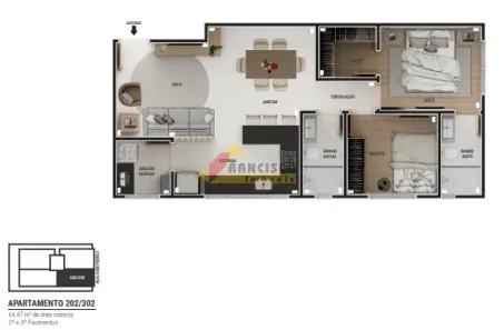 Apartamento com 2 Quartos à venda, 67m² no Vila Cruzeiro, Divinópolis