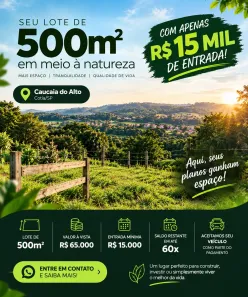 Lote/Terreno à venda, 500m² no Água Espraiada (Caucaia do Alto), Cotia