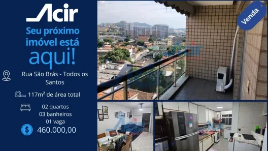 Apartamento com 2 Quartos à venda, 116m² no Todos os Santos, Rio de Janeiro