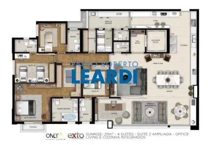 Apartamento com 4 Quartos à venda, 233m² no Real Parque, São Paulo