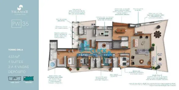 Apartamento com 4 Quartos à venda, 434m² no Gonzaga, Santos