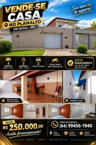 Casa com 3 Quartos à venda, 200m² no Planalto, Natal