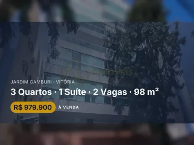Apartamento com 3 Quartos à venda, 98m² no Jardim Camburi, Vitória