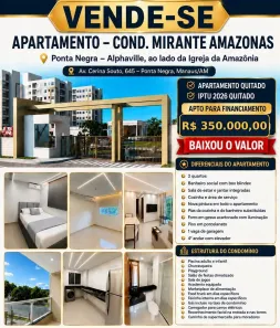 Apartamento com 2 Quartos à venda, 46m² no Ponta Negra, Manaus