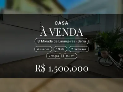 Casa com 4 Quartos à venda, 150m² no Morada de Laranjeiras, Serra