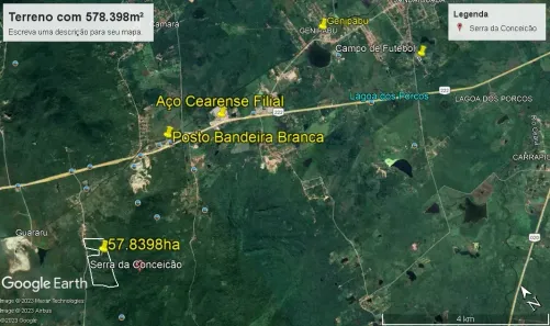 Lote/Terreno à venda, 578398m² no Guararu, Caucaia