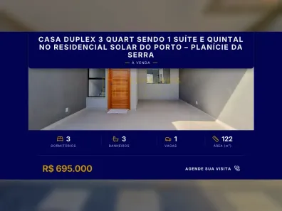 Casa com 3 Quartos à venda, 122m² no Planície da Serra, Serra