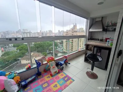 Apartamento com 3 Quartos para alugar, 87m² no Macuco, Santos