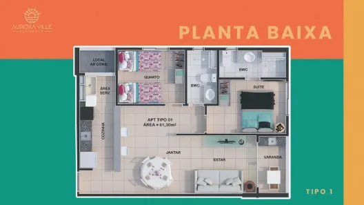 Apartamento com 2 Quartos à venda, 61m² no Candeias, Jaboatão dos Guararapes