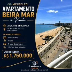 Apartamento com 2 Quartos à venda, 62m² no Meireles, Fortaleza