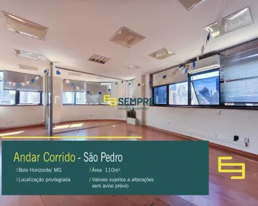 Imóvel Comercial para alugar, 110m² no São Pedro, Belo Horizonte
