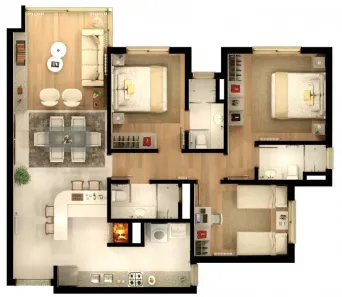 Apartamento com 3 Quartos à venda, 104m² no Centro, Gramado