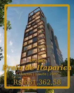 Apartamento com 1 Quarto à venda, 20m² no Praia de Itaparica, Vila Velha
