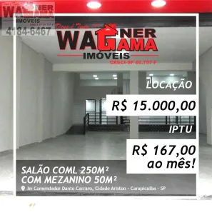 Ponto Comercial para alugar, 250m² no Cidade Ariston Estela Azevedo, Carapicuíba