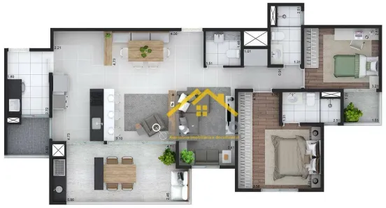 Apartamento com 3 Quartos à venda, 105m² no Vila Assunção, Santo André