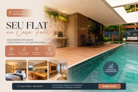 Apartamento com 1 Quarto à venda, 33m² no Casa Forte, Recife