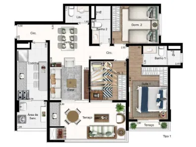 Apartamento com 3 Quartos à venda, 86m² no Vila Progresso, Guarulhos