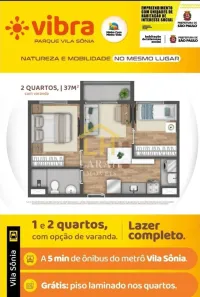 Apartamento com 2 Quartos à venda, 37m² no Ferreira, São Paulo