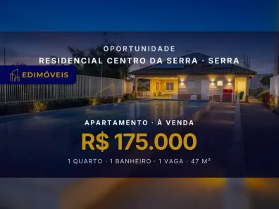 Apartamento com 1 Quarto à venda, 47m² no Residencial Centro da Serra, Serra