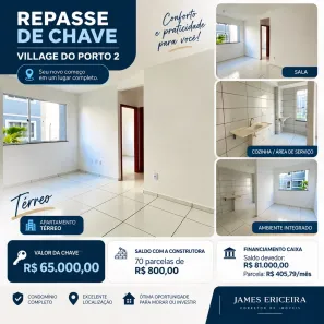 Apartamento com 2 Quartos à venda, 40m² no , São José de Ribamar