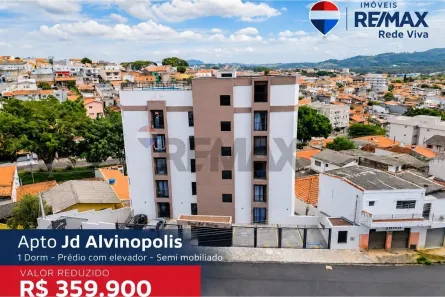Apartamento com 1 Quarto à venda, 46m² no Jardim Alvinópolis, Atibaia