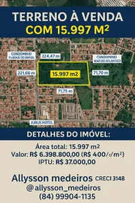 Lote/Terreno à venda, 15997m² no Pajuçara, Natal