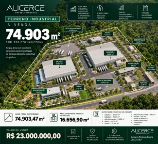Lote/Terreno à venda, 74000m² no Distrito Industrial I, Manaus