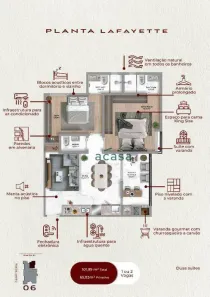 Apartamento com 2 Quartos à venda, 66m² no Centro, Cascavel