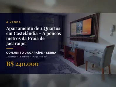 Apartamento com 2 Quartos à venda, 55m² no Conjunto Jacaraípe, Serra