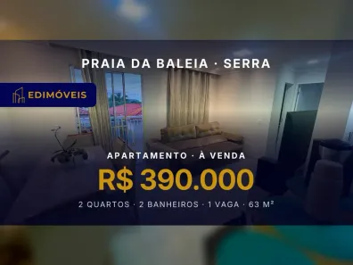 Apartamento com 2 Quartos à venda, 63m² no Praia da Baleia, Serra