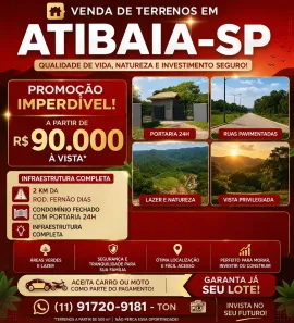Lote/Terreno à venda, 500m² no Centro, Atibaia
