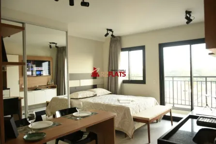 Flat com 1 Quarto para alugar, 34m² no Indianópolis, São Paulo
