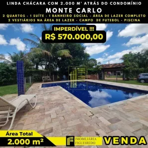 Fazenda/Sítio com 3 Quartos à venda, 2000m² no Zona Rural, Guapiaçu
