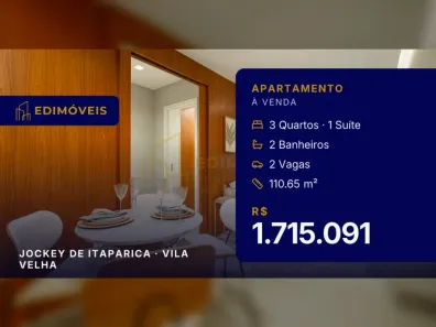 Apartamento com 3 Quartos à venda, 110m² no Jockey de Itaparica, Vila Velha